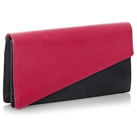 Saint Laurent-Saint Laurent Leather Clutch Bag Red-Red