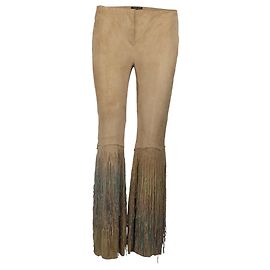 Roberto Cavalli Suede Pant with Crystals Brown