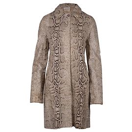Roberto Cavalli Animalier-Mantel Beige