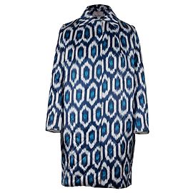 Autre Marque Casaco acolchoado Ikat Moel Bosh azul e branco Branco