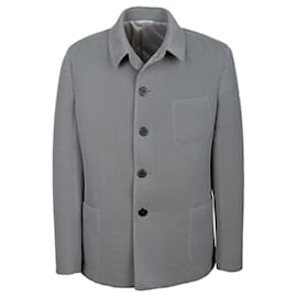 Autre Marque-Airnet Grey Textured Jacket-Brown