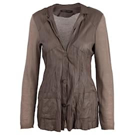 Autre Marque-Leather jacket-Brown