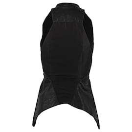 Rick Owens-Leather Vest-Black