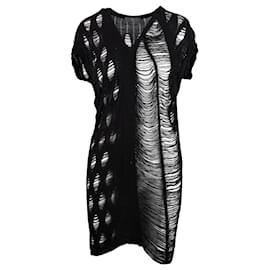 Alexander Mcqueen-Alexander McQueen Destroyed T-Shirt-Black