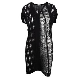 T-shirt Destroyed Alexander McQueen Nero