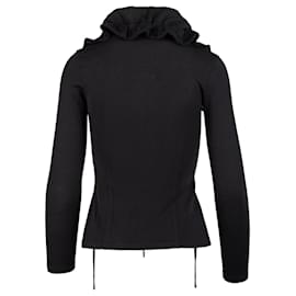 Autre Marque-Terre Alte Ruffled Sweatshirt-Black