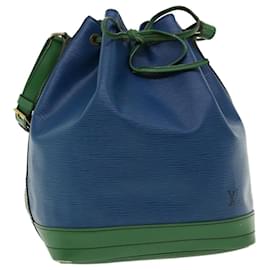 Louis Vuitton-LOUIS VUITTON Epi Tricolor Noe Shoulder Bag Green Blue Red M44084 LV Auth 32555-Red,Blue,Green