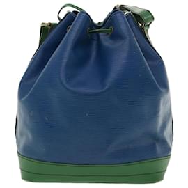 Louis Vuitton-LOUIS VUITTON Epi Tricolor Noe Shoulder Bag Green Blue Red M44084 LV Auth 32555-Red,Blue,Green