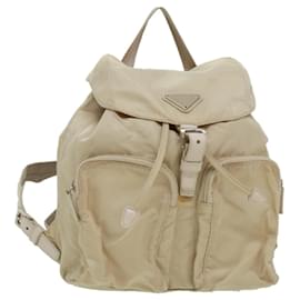Prada-PRADA Backpack Nylon Beige Auth yk5351-Beige
