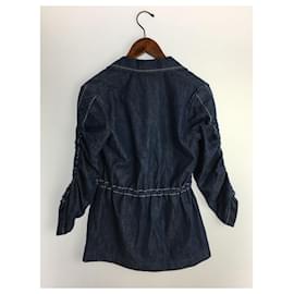 Fendi-*FENDI G Jean/36/Cotton/Tailored Design/Shirring/Secast-Blue