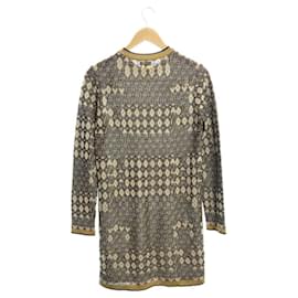Chanel-*[CHANEL] Chanel "long sleeve dress size 38"-Brown,Navy blue