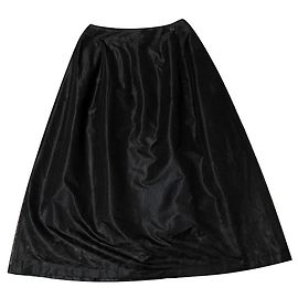 Chanel Black Long Net Skirt Polyester Size 40 Black