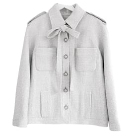 Chanel-Chanel SS16 16P Pearly Grey Fantasy Tweed Jacket-Grey
