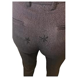 Autre Marque-Pantalon slim motifs pailletés Taille 32 Metradamo-Violet foncé