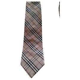 Corbata Burberry de seda dorada Dorado
