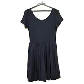 Miu Miu-miumiu Dress Short Sleeve-Navy blue