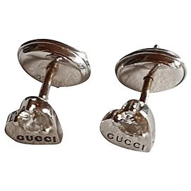 Gucci cœurs or blanc 750/000 et diamants Autre