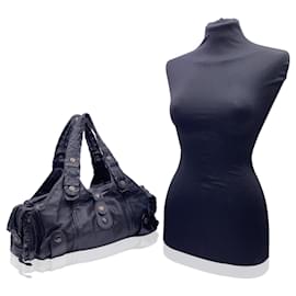 Chloé-Black Leather Silverado Bag Tote Hobo Shoulder Bag-Black