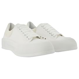 Alexander Mcqueen-Deck Plimsoll Sneakers - Alexander Mcqueen - White - Canva-Multiple colors