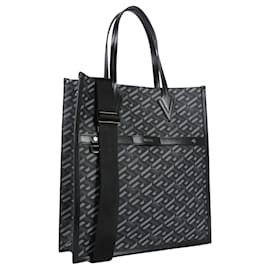 Versace-Versace La Greca Signature Tall Tote Bag-Black
