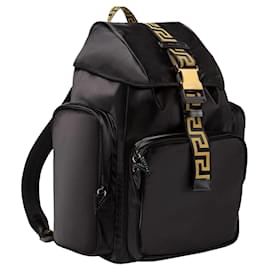 Versace-Mochila Versace Greca-Preto