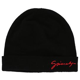 Givenchy Embroidered Logo Cashmere Beanie Black
