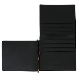 Versace-Versace Greca Leather Bifold Clip Wallet-Black