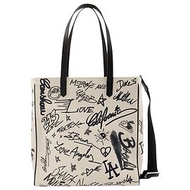 Golden Goose Deluxe Brand Cabas California - Golden Goose - Blanc/Noir - Cuir Autre Imprimé python