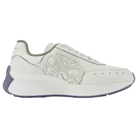 Alexander Mcqueen-Sneakers in White/Silver Leather-Multiple colors