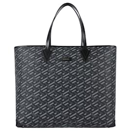 Versace-Versace Greca Signature Tote Bag-Black