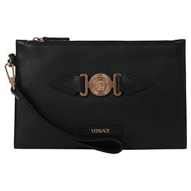 Versace Medusa Leather Card Holder Black