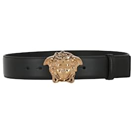 Versace-Cinto de Couro Versace La Medusa-Preto