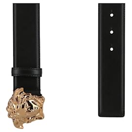 Versace-Cinto de Couro Versace La Medusa-Preto