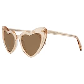 Saint Laurent-Saint Laurent Cat Eye-Frame Acetate Sunglasses-Beige