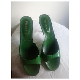Prada-Sandals-Dark green