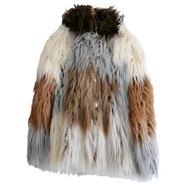 Chanel-CHANEL Fall 2010 Hooded Yeti Faux Fur Coat-Brown