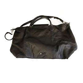 Longchamp Black Leather Handbag Size L Black