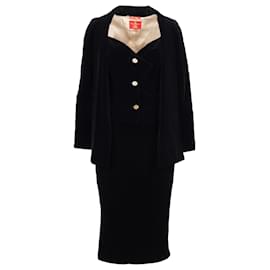 Vivienne Westwood-Vivienne Westwood traje de terciopelo negro etiqueta roja-Negro