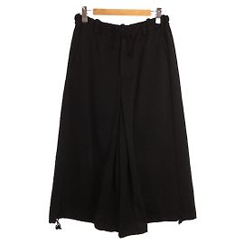*YOHJI YAMAMOTO Smooth Jersey Hakama Balloon Pants Black