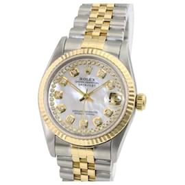 Rolex-Rolex White Mop Datejust Midsize Diamond Dial Fluted 31mm Wacth Watch-Other