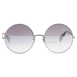 Marc By Marc Jacobs Gafas de sol redondas grandes plateadas con ceja de cadena Plata