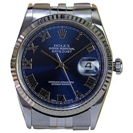 Rolex-Rolex Datejust 16234 Blue Roman Dial Fluted-all Factory -Blue