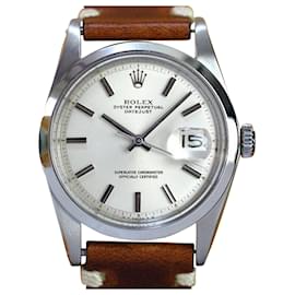 Rolex-Rolex Vintage 1970's Datejust Silver 36mm watch-Grey
