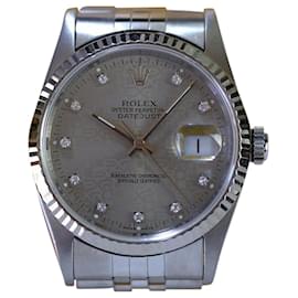 Rolex-Rolex Datejust Factory Silver Jubilee Dial 36mm-all Factory-Grey