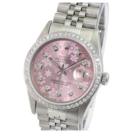 Rolex-Rolex Pink Datejust Flower Diamond Dial Diamond Bezel 36mm watch-Other
