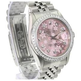 Rolex-Rolex Pink Datejust Flower Diamond Dial Diamond Bezel 36mm watch-Other
