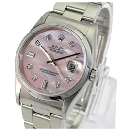 Rolex-Rolex Pink Mop Unisex Datejust Diamond Dial Smooth Bezel 36mm watch-Other