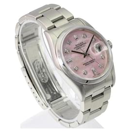 Rolex-Rolex Pink Mop Unisex Datejust Diamond Dial Smooth Bezel 36mm watch-Other