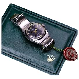 Rolex-Rolex Men's  Vintage Steel Oyster Precision Black Dial 34mm Watch Ref-Other
