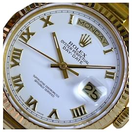 Rolex-Rolex Daydate 18k 36mm White Roman Dial 36mm Watch-all Factory -White